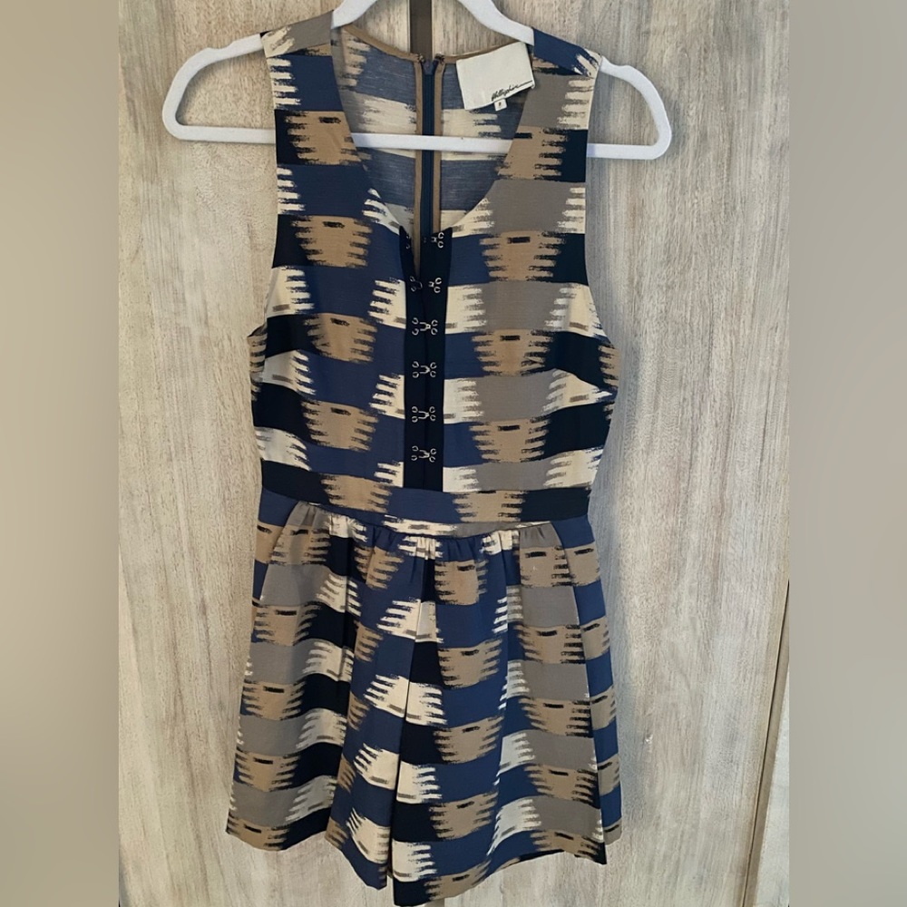 3.1 Phillip Lim Ikat Print Skort Romper SZ:2